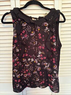 Lauren Conrad sleeveless floral blouse